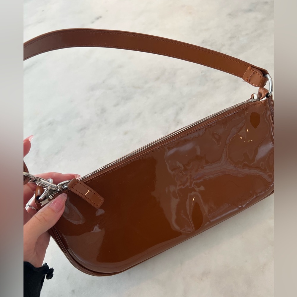 BY FAR Rachel patent leather bag